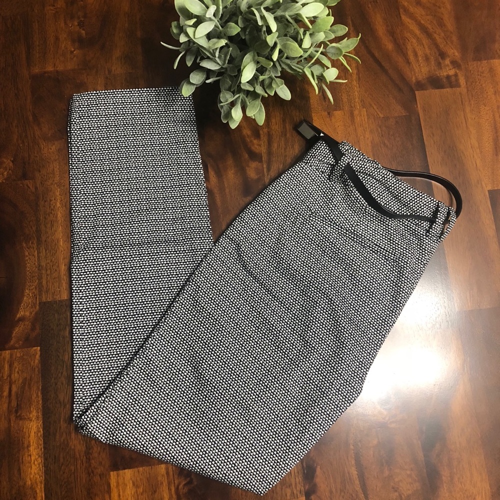 CK black & white pattern pants
